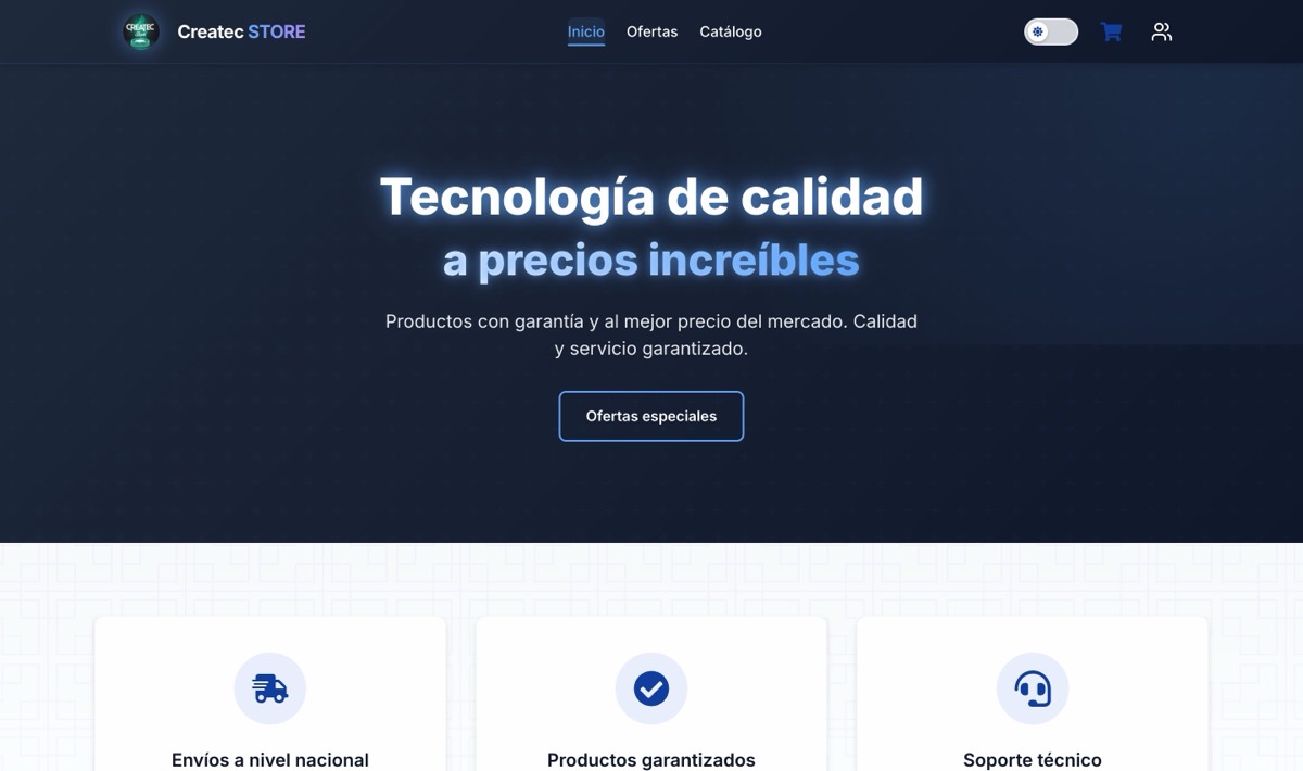 Captura de Createc Store