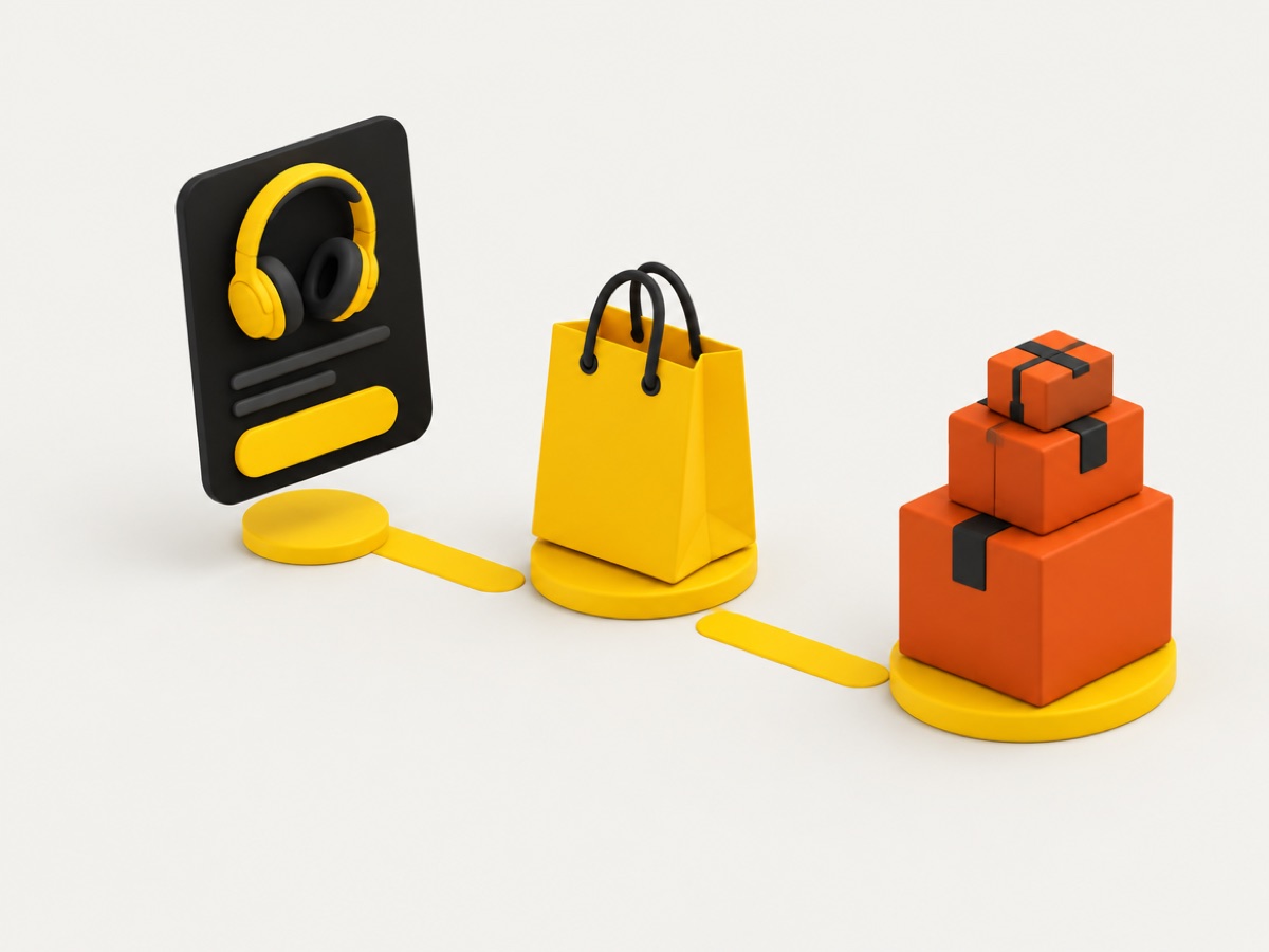 Ilustración de E-commerce y tiendas online